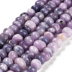Fili di perle di giada lilla naturale, pepite, pietra burrattata, 4~9x8~11.5x7~10mm, Foro: 1 mm, circa 54~58pcs/filo, 15.12~15.35 pollice (38.4~39 cm)