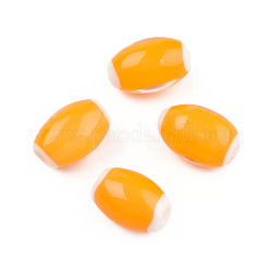 Handgemachte Murano Glas Perlen Stränge, Oval, orange, 10.5~11.5x7.5~8 mm, Bohrung: 1.2~2 mm, ca. 34~37 Stk. / Strang, 15.75 Zoll ~ 15.94 Zoll (40~40.5 cm)
