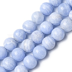 Naturstein Perlen Stränge, Nachahmung Achat, gefärbt, Runde, 9.5~10 mm, Bohrung: 1 mm, ca. 38 Stk. / Strang, 14.37~14.76 Zoll (36.5~37.5 cm)