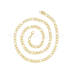 Herren-Halskette aus 201 Figaro-Ketten aus Edelstahl, golden, 21.65 Zoll (55 cm), breit: 5 mm