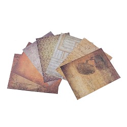 スクラップブック紙パッド  DIYアルバムスクラップブック用  グリーティングカード  背景紙  混合模様  200x150x0.1mm  14シート/セット