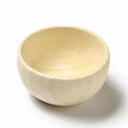 Unfinished Wood Bowls, for Children's Toys, Painting Craft, Beige, 5.8x3cm