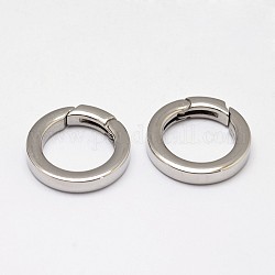 304 Stainless Steel Spring Gate Rings, O Rings, Ring, Stainless Steel Color, 6 Gauge, 21x4mm, Inner Diameter: 14mm