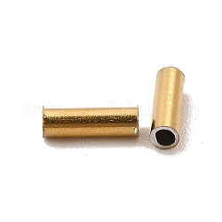 Placcatura ionica (ip) 304 perline in acciaio inossidabile, colonna, vero placcato oro 18k, 5x1.5mm, Foro: 0.9 mm
