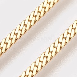 Collares de cadena de latón chapado al vacío haciendo, con cierre de langosta, Plateado de larga duración, real 24k chapado en oro, 23.4 pulgada (59.5 cm), 2mm