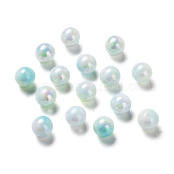 Perle acriliche opache bicolore, tondo, acquamarina, 8mm, Foro: 1.8 mm, circa 2000pcs/500g