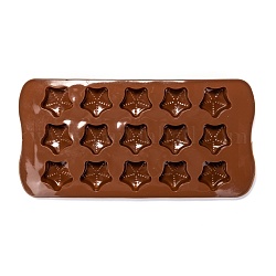 スターフードグレードのシリコンモールド  フォンダン型  DIYケーキデコレーション用  チョコレート  キャンディ  UVレジンとエポキシレジンのクラフト作り  ココナッツブラウン  212x105x15.5mm  内径：27.5x28.5mm
