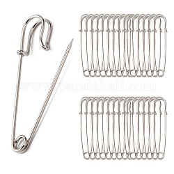 Iron Kilt Pins, Platinum, 64mm long, 18mm wide, 6mm thick, Hole: about 4mm