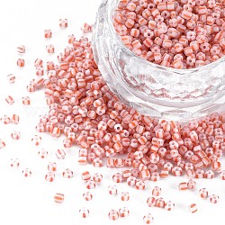12/0 Glass Seed Beads, Opaque Colours Seep, Pink, 2mm, hole: 0.8mm