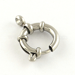 304 пружинное кольцо из нержавеющей стали, цвет нержавеющей стали, 17x3 мм, отверстие : 3 мм