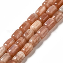 Chapelets de perles de pierre de soleil naturelle naturelles, colonne, 9x6mm, Trou: 1~1.2mm, Environ 20~21 pcs/chapelet, 7.09~7.48 pouce (18~19 cm)
