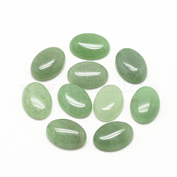 Естественный зеленый авантюрин кабошонов, овальные, 25x18x6~7 мм