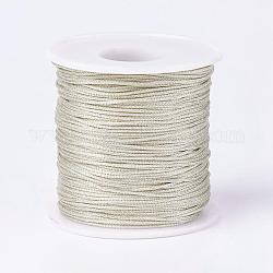 Polyester-Metallfaden, Blumenweiß, 1 mm, Ca. 100m / Rolle (109.36yards / Rolle)