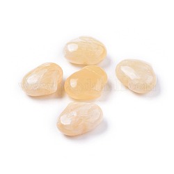 Pietra d'amore del cuore di giada topazio naturale, pietra di palma tascabile per il bilanciamento del reiki, 20x25x11~13mm