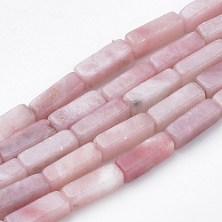 Rosa naturale perline opale fili, rettangolo, 13~13.5x4~4.5x4~4.5mm, Foro: 1 mm, circa 29pcs/filo, 15.7 pollice