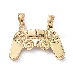 Legierung magnetische Freundschaft Controller Halskette Set, Magnet-Griffanhänger für Spielkonsolen, für befreundete paare geschenk, golden, 20.5x28x4 mm, Bohrung: 4.5x4 mm