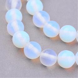 Chapelets de perles d'opalite, ronde, 10~10.5mm, Trou: 1.2mm, Environ 36 pcs/chapelet, 14.5~15 pouce