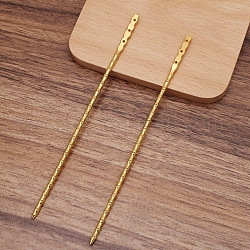 Brass Hair Stick Findings, with Hole, Golden, 139mm