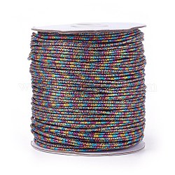 Cordon de polyester, colorées, 2mm, 100 yards/rouleau (300 pied/rouleau)