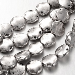 Ronds plats de style tibétain brins en alliage de perles, Sans cadmium & sans nickel & sans plomb, 11.5x4mm, Trou: 1mm, Environ 18 pcs/chapelet