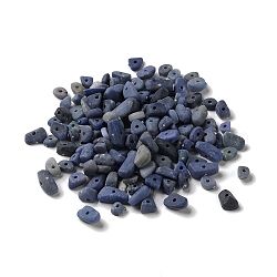 Perles acryliques, pierre d'imitation, puce, bleu marine, 4~13x4~6x4~5mm, Trou: 1.2mm