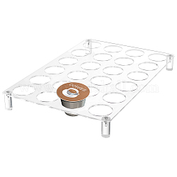 NBEADS 2 Sets 24-Hole Acrylic Coffee Pod Holder K Cup Storage Organizer Tray, Shatter-Proof Large-Capacity Plastic Coffee Capsule Storage, Coffee Pod Holder Tray for Countertop or Drawer Storage K Cup