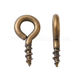 Chiodi a chiodo perno di ferro vite perno, per mezzo forato perle,  piombo & nichel libero, bronzo antico, 8x4x1mm, Foro: 2 mm