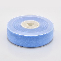Cinta de terciopelo de poliéster para embalaje de regalo y decoración de festival, azul aciano, 1 pulgada (26 mm), aproximamente 25yards / rodillo (22.86 m / rollo)