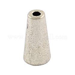 Tibetan Style Alloy Apetalous Bead Cones, Cadmium Free & Lead Free, Antique Silver, 15x7.5mm, Hole: 2mm, about 625pcs/1000g