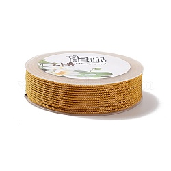 Hilos de nylon trenzado, teñido, Cuerda de anudar, Para anudar chino, Artesanía y fabricación de joyas, vara de oro, 1.5mm, alrededor de 13.12 yarda (12 m) / rollo