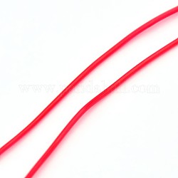 Korean Elastic Crystal Thread, Jewelry Beading Cords, Stretch Bracelet String, Round, Red, 1mm, about 1000m/roll