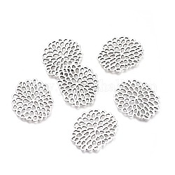 Alloy Filigree Joiners Links,  Flower, Antique Silver, 31x26.5x1mm