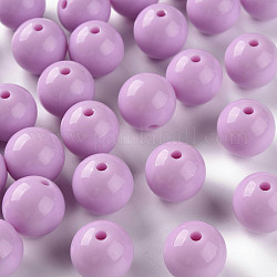 Opake Legierung Perlen, Runde, Violett, 16x15 mm, Bohrung: 2.8 mm, ca. 220 Stk. / 500 g