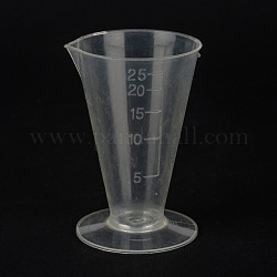 計量カッププラスチック工具  目盛り付きカップ  ホワイト  4.1x3.85x6cm  容量：25ml（0.85fl.oz）