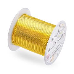 Круглый медный провод, для изготовления украшений в проволочной обмотке, золотые, 20 датчик, 0.8 мм, около 98.42 фута (30 м) / рулон