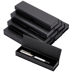 Benecreat 10 Uds caja de regalo de bolígrafo negro con cierre magnético, collar largo estuche de cartón para relojes, plumas