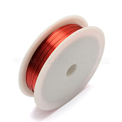 Round Copper Wire for Jewelry Making, Orange Red, 24 Gauge, 0.5mm, about 22.96 Feet(7m)/roll, 10 rolls/set