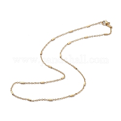 Chapado en iones (ip) 304 collar de cadena satélite de acero inoxidable para hombres y mujeres, dorado, 17.87 pulgada (45.4 cm)