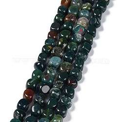 Naturali indian agata fili di perline, pepite di pietra burattata, 6.5~15x7~14x7~14mm, Foro: 1~1.4 mm, circa 32~33pcs/filo, 15.16~ 15.75 pollice (38.5~40 cm)