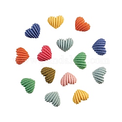 40 Stück 8 Farben Harz Cabochons, DIY für Ohrringe & Bobby Pin Zubehör, Herz, Mischfarbe, 16x20x6.5 mm, 5 Stk. je Farbe