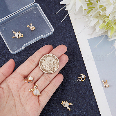 Wholesale Beebeecraft 10Pcs/Box 2 Colors Easter Bunny Charms 18K Gold &  Platinum Plated Brass Rabbit with Cubic Zirconia Pandent Chinese New Year  2023 Rabbit Charms for Jewelry Making 