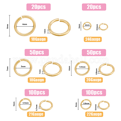 Brass jump ring 5mm, 7mm - 100pcs - Nickel free, lead free and cadmium free