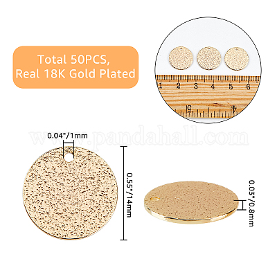Wholesale PH PandaHall 50Pcs 18K Gold Plated Round Charms Stamping Blanks  Round Disc Tag Brass Pendants Bulk Flat Coin Charms Wavy Style for Jewelry  Making Charms Bracelets Necklaces Crafts Supplies 