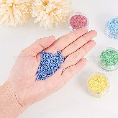 Sky Blue Glass Seed Beads, 3000pcs Seed Beads Small Glass Beads 3mm 8/0  Seed Beads for Jewelry Making Small Beads for Earring Choker Bracelet  Neckalce