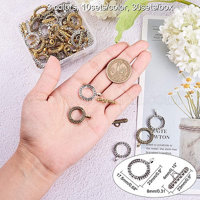 10 Pairs of Very Small Simple Style Silver Toggle Clasps,toggle Clasps for  Bracelets, Toggle Clasps for Necklaces 