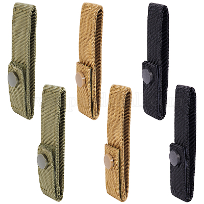 Wholesale BENECREAT 6 Pack 5 Inch Nylon Molle Strap 3 Colors Black & Yellow  & Green Molle Webbing Straps 