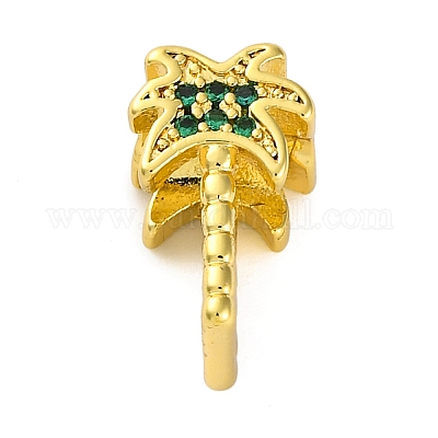 Rack-Plattierung Messing Micro Pave Kubisch Zirkonia European Beads&nbsp;KK-Z081-05-1