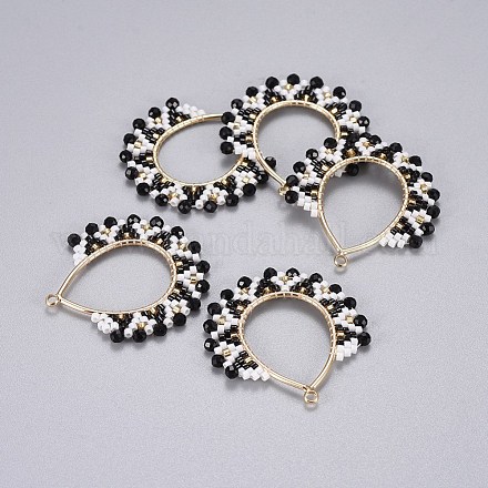 Handmade Japanese Seed Beads Pendants X-SEED-P003-19E-1
