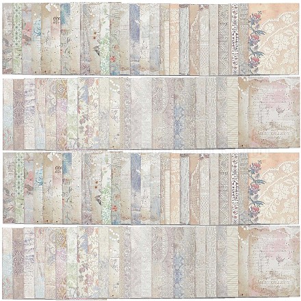 100 Blatt Papierblöcke mit 50 Mustern zum Spitzenthema für Sammelalben DIY-WH0430-008A-1