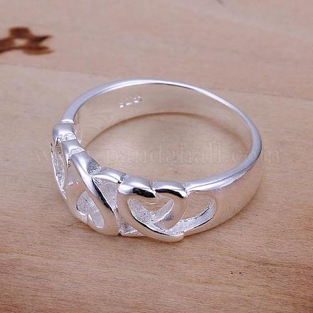 Hollow Heart Brass Finger Rings For Women RJEW-BB13180-8-1